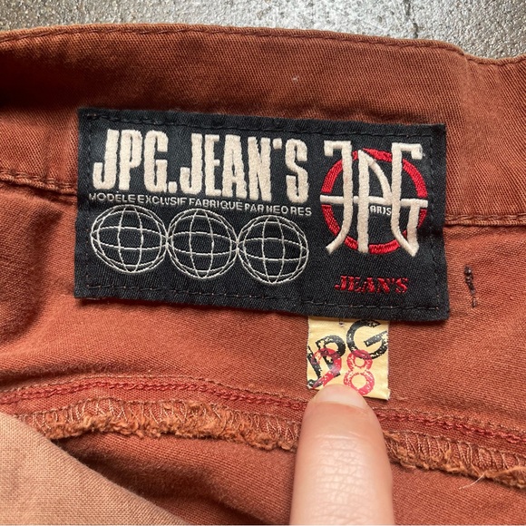 Vintage Jean Paul Gaultier jeans pumpkin colored low rise pants - Picture 8 of 12